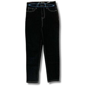 MONKEY RIDE JEANS black straight narrow leg jeans w/ contrast stitching XS SMALL